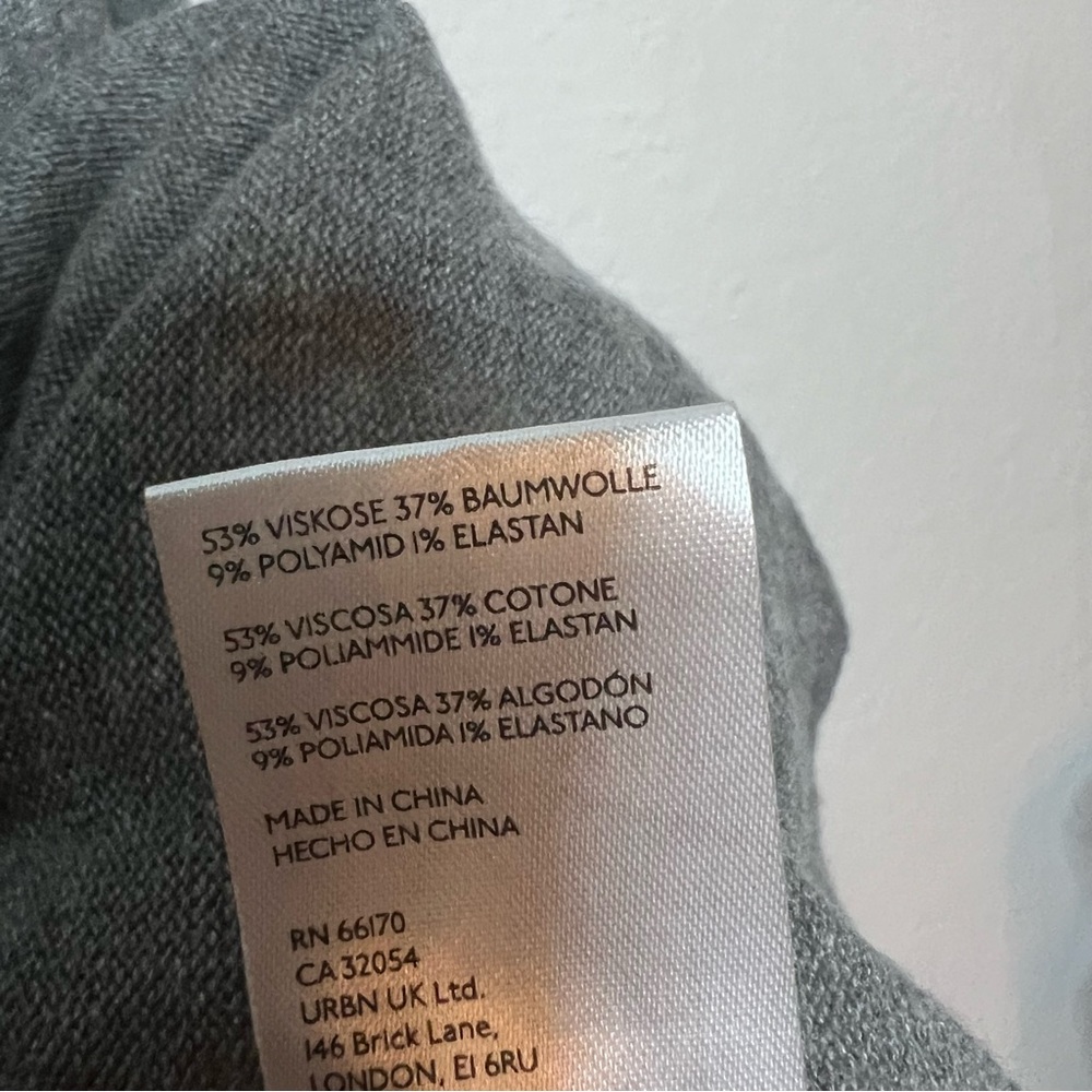 Free People Women’s ribbed knit mini sweater dress dark heather grey Size: XS - Picture 5 of 5